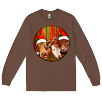 Chestnut Christmas Cow, Long Sleeve Tee - Jasminsmagicworld