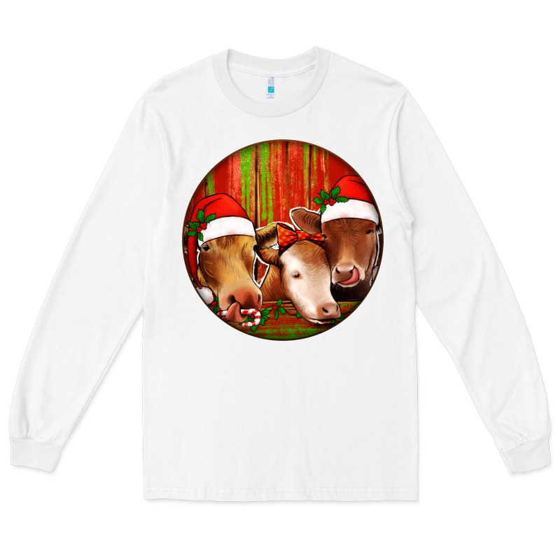 Christmas Cow, Long Sleeve Tee by Jasminsmagicworld | Teevron