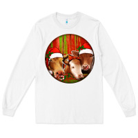 White Christmas Cow, Long Sleeve Tee - Jasminsmagicworld