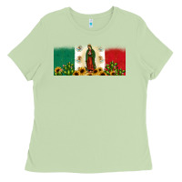 Matcha lady of guadalupe mexican flag Ladies Tee - JahusDesignShop