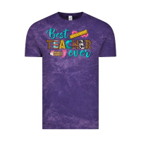 Cloud Purple best teacher ever Vintage Tee - BundleAndBundleShop