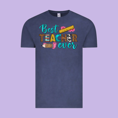 Best Teacher Ever Vintage Tee Designed By Bundleandbundleshop