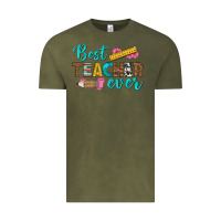 Vintage Olive best teacher ever Vintage Tee - BundleAndBundleShop