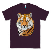 Plum Tiger Head Classic Tee - LillyAllenDesigns