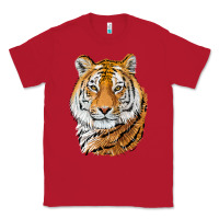 Red Tiger Head Classic Tee - LillyAllenDesigns