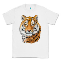 White Tiger Head Classic Tee - LillyAllenDesigns