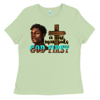 Matcha a wise man puts god first Ladies Tee - texasbilliewilder