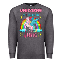 Charcoal Heather unicorns are born in june Premium Sweatshirt - Jasminsmagicworld