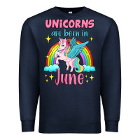 Navy unicorns are born in june Premium Sweatshirt - Jasminsmagicworld
