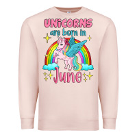 Pale Pink unicorns are born in june Premium Sweatshirt - Jasminsmagicworld