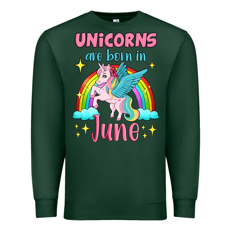 Unicorns Are Born In June Premium Sweatshirt by Jasminsmagicworld | Teevron