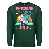 Sports Green unicorns are born in june Premium Sweatshirt - Jasminsmagicworld