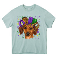 Arona mardi gras hat dachshund Heavy Core Tee - RanaPortraitStore