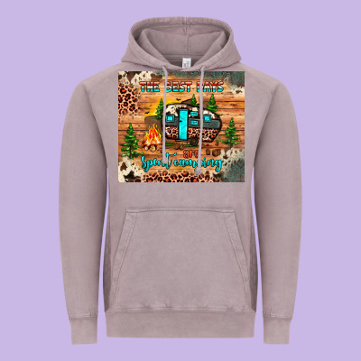 The Best Days Are Spent Camping Vintage Hoodie Designed By Jahusdesignshop