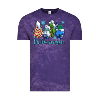 Cloud Purple tis the season christmas tree  cake winter and snowman Vintage Tee - AdoDesignShop
