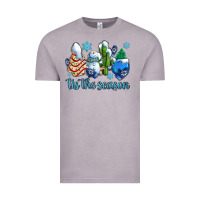 Tis The Season Christmas Tree  Cake Winter And Snowman Vintage Tee | Teevron