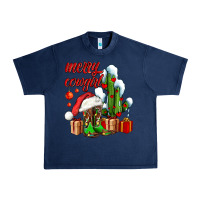 Navy merry cowgirl  boots and cactus with gifts Urban Heavy Tee - AdoDesignShop