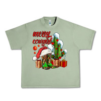 Oil Green merry cowgirl  boots and cactus with gifts Urban Heavy Tee - AdoDesignShop