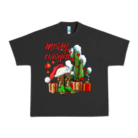 Pigment Black merry cowgirl  boots and cactus with gifts Urban Heavy Tee - AdoDesignShop