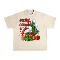 Sandshell merry cowgirl  boots and cactus with gifts Urban Heavy Tee - AdoDesignShop