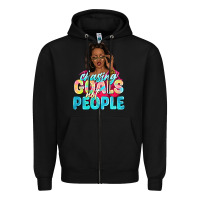 Black chasing goals not people Zipper Hoodie - NancyCooperArtShop