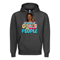 Charcoal Heather chasing goals not people Zipper Hoodie - NancyCooperArtShop