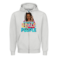 Dove Grey chasing goals not people Zipper Hoodie - NancyCooperArtShop