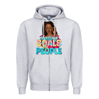Heather Grey chasing goals not people Zipper Hoodie - NancyCooperArtShop