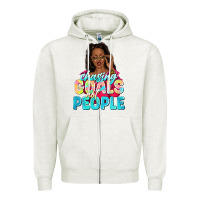 Oatmeal Heather chasing goals not people Zipper Hoodie - NancyCooperArtShop