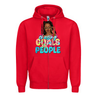 Red chasing goals not people Zipper Hoodie - NancyCooperArtShop