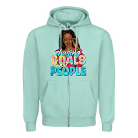 Seafoam chasing goals not people Zipper Hoodie - NancyCooperArtShop