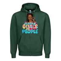Sports Green chasing goals not people Zipper Hoodie - NancyCooperArtShop