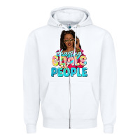 White chasing goals not people Zipper Hoodie - NancyCooperArtShop