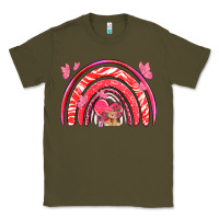 Army Green valentines day rainbow with heart Classic Tee - NancyCooperArtShop