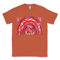 Copper valentines day rainbow with heart Classic Tee - NancyCooperArtShop