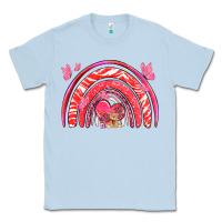 Dusty Blue valentines day rainbow with heart Classic Tee - NancyCooperArtShop