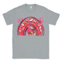 Heather Grey valentines day rainbow with heart Classic Tee - NancyCooperArtShop