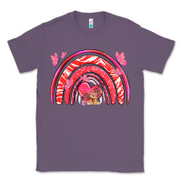 Lavender valentines day rainbow with heart Classic Tee - NancyCooperArtShop