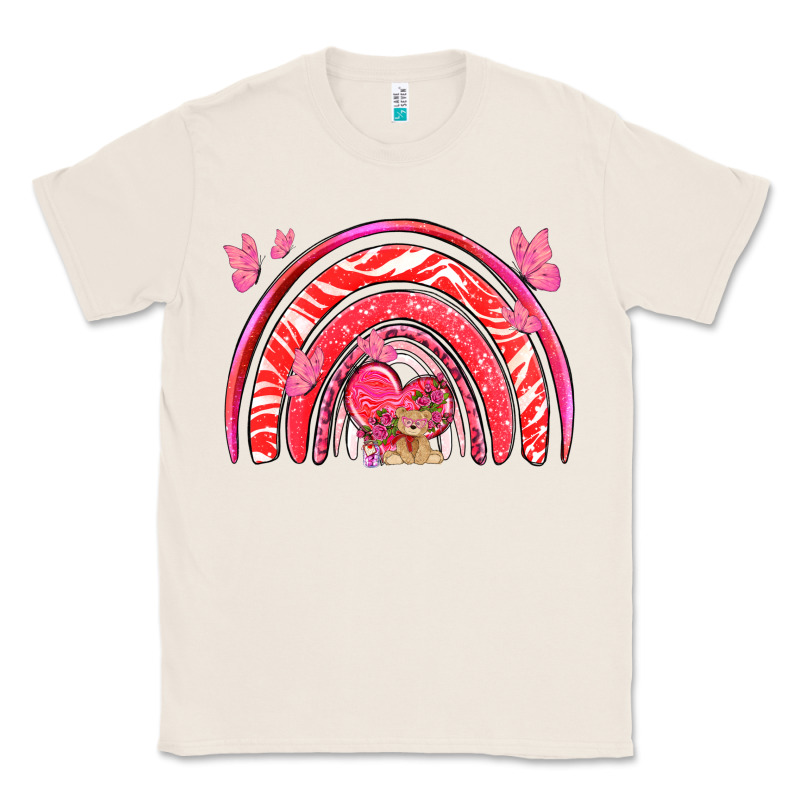 Valentines Day Rainbow With Heart Classic Tee by NancyCooperArtShop | Teevron