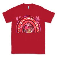 Red valentines day rainbow with heart Classic Tee - NancyCooperArtShop