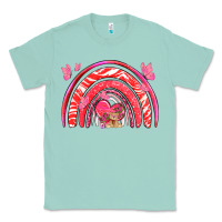 Seafoam valentines day rainbow with heart Classic Tee - NancyCooperArtShop