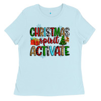 Baby Blue christmas spirit activite Ladies Tee - Zillion Design Studio