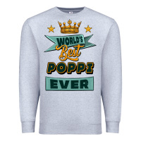 Heather Grey world's best poppi ever Premium Sweatshirt - Jasminsmagicworld