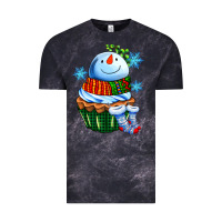 Cloud Black snowman cupcake Vintage Tee - AdoDesignShop