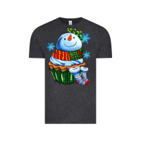 Vintage Black snowman cupcake Vintage Tee - AdoDesignShop