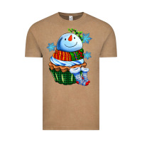 Vintage Coffee snowman cupcake Vintage Tee - AdoDesignShop
