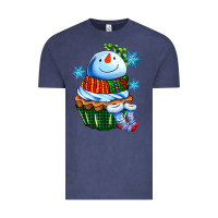 Vintage Denim snowman cupcake Vintage Tee - AdoDesignShop