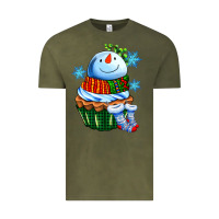 Vintage Olive snowman cupcake Vintage Tee - AdoDesignShop