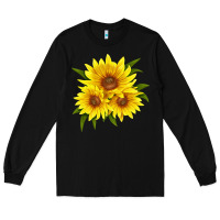 Black maximillian perennial sunflower Long Sleeve Tee - LillyAllenDesigns