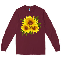 Burgundy maximillian perennial sunflower Long Sleeve Tee - LillyAllenDesigns